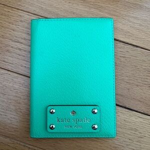 Kate Spade Green Leather Passport Holder